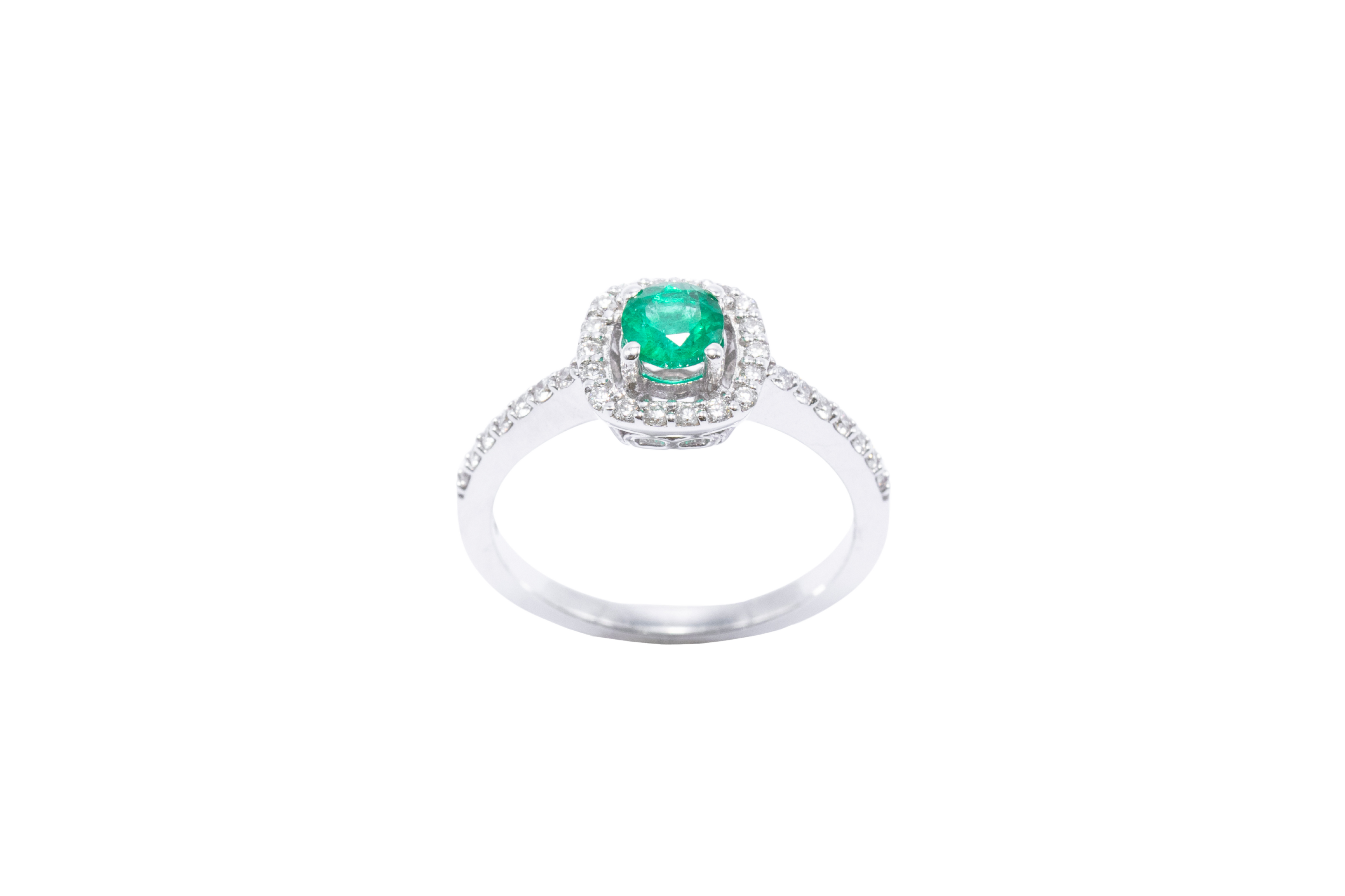 ANILLO ESMERALDA REDONDA