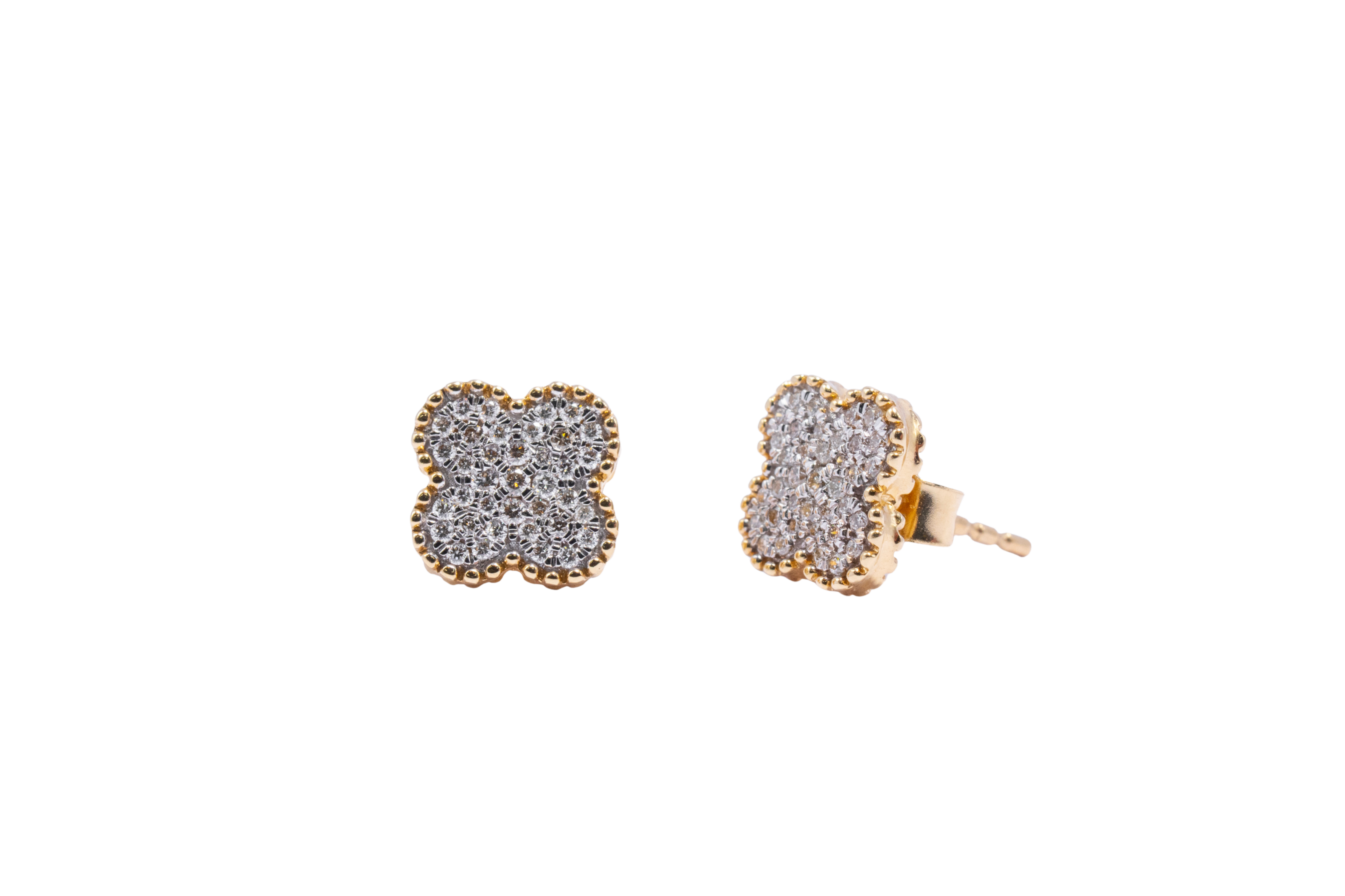 ARETES TREBOL DIAMANTE
