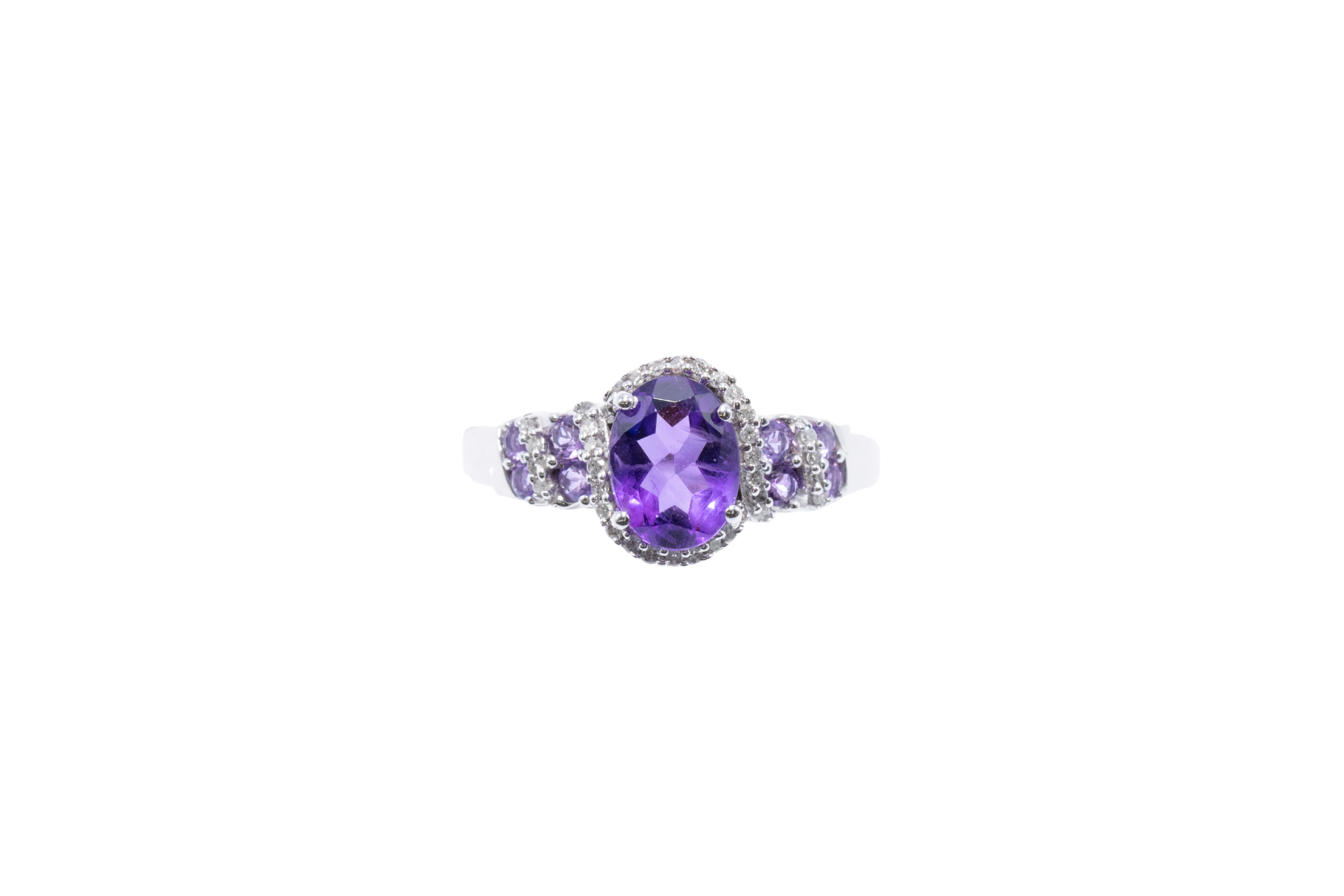 ANILLO AMATISTA OVAL TIRA