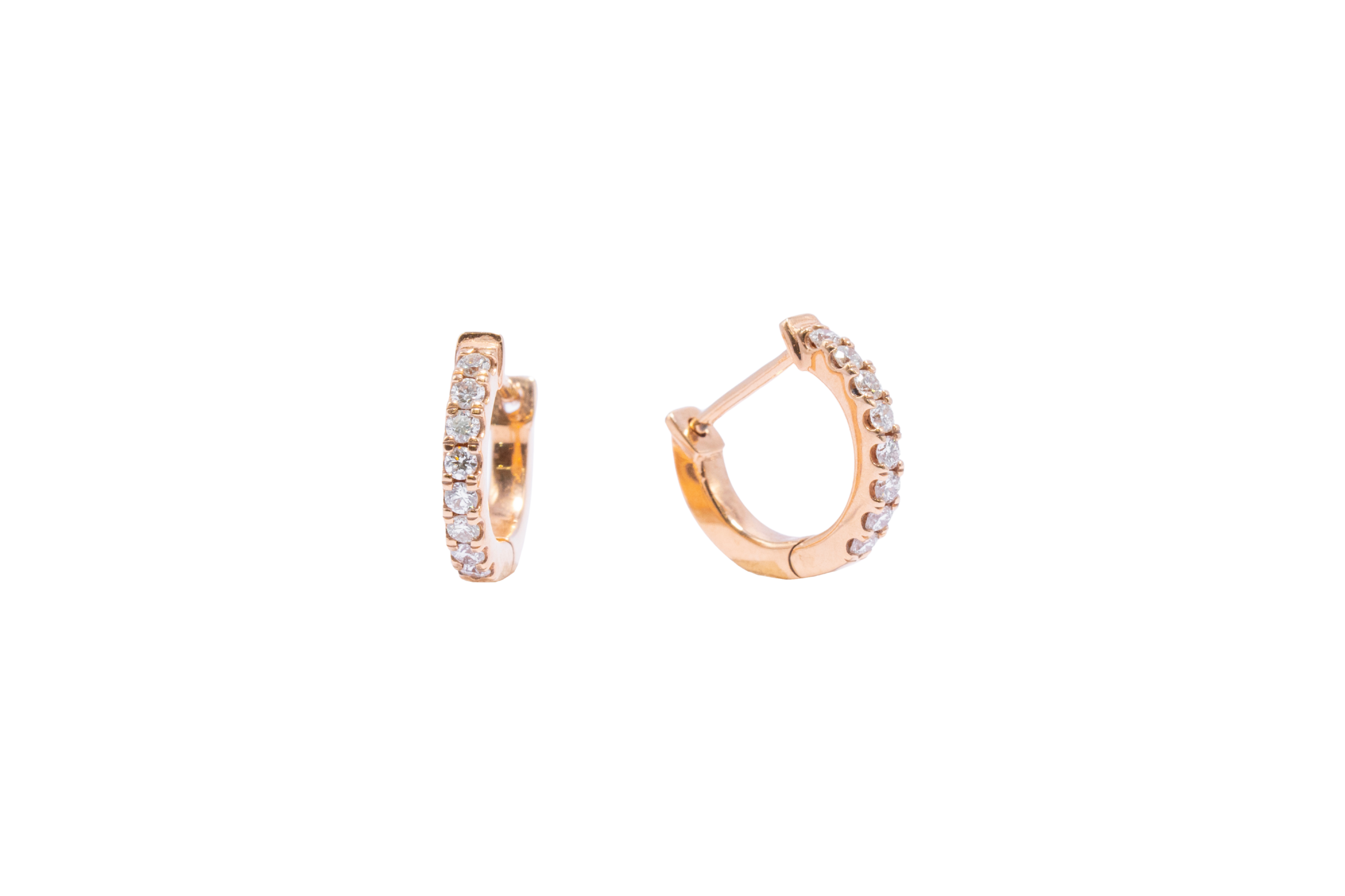 ARRACADAS HUGGIES PAVE LISO OR