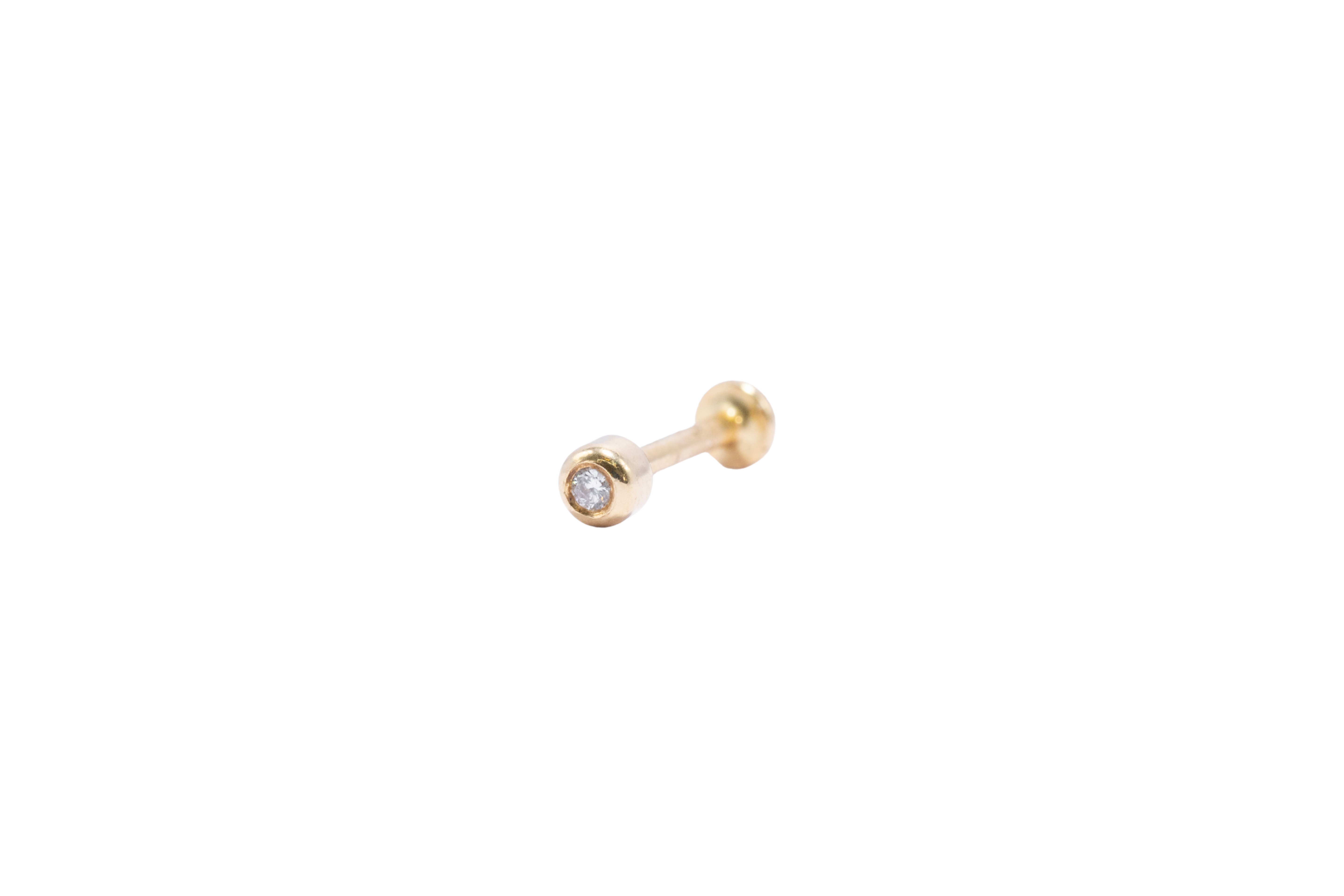 PIERCING SOLITARIO CON BISEL