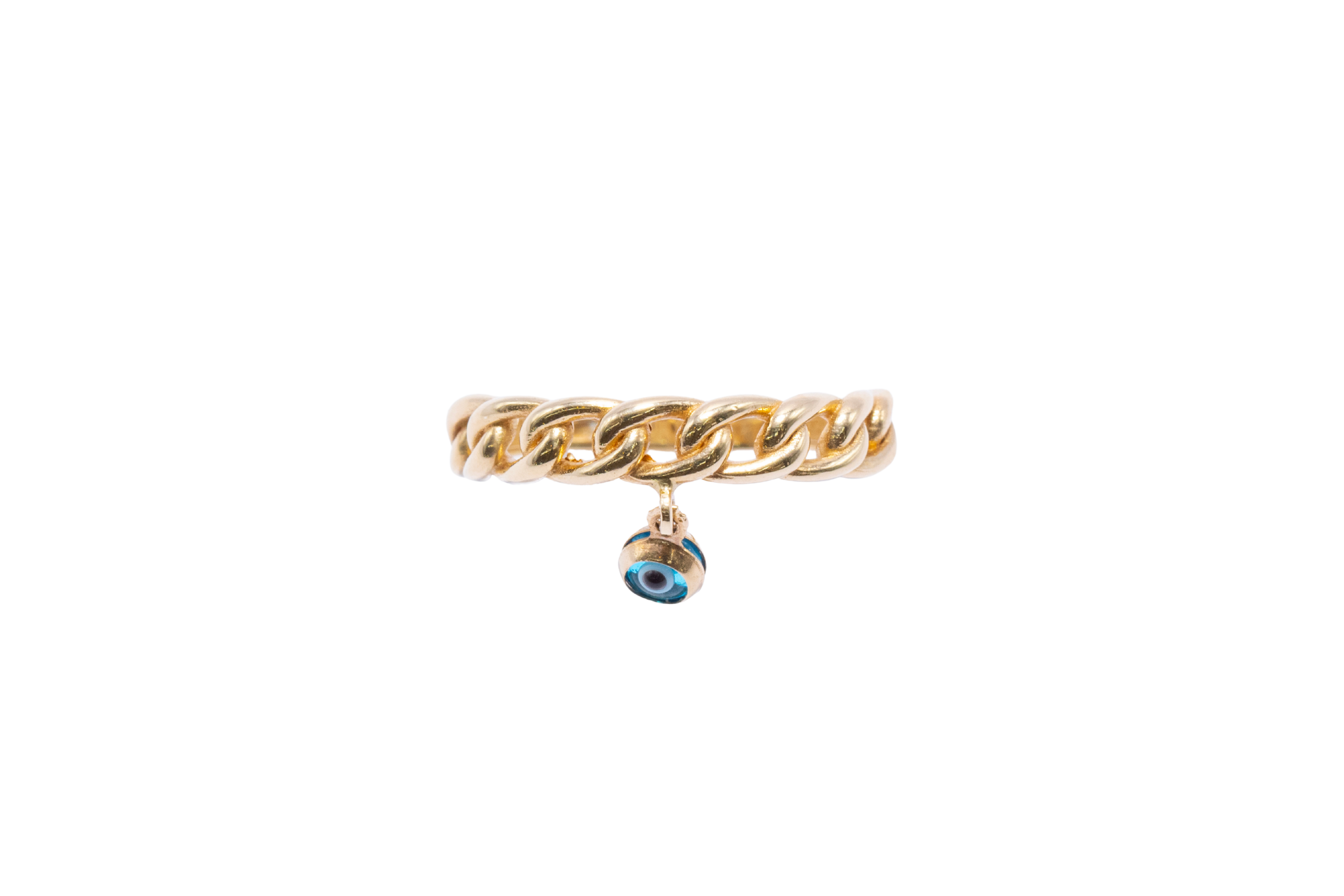 ANILLO CADENA CON OJO TURCO