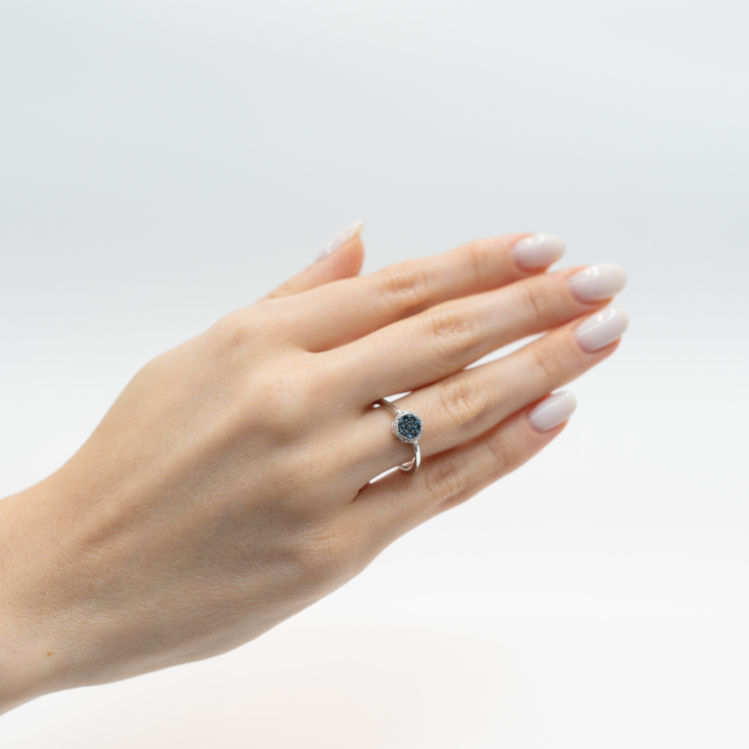 ANILLO DIAMANTE AZUL