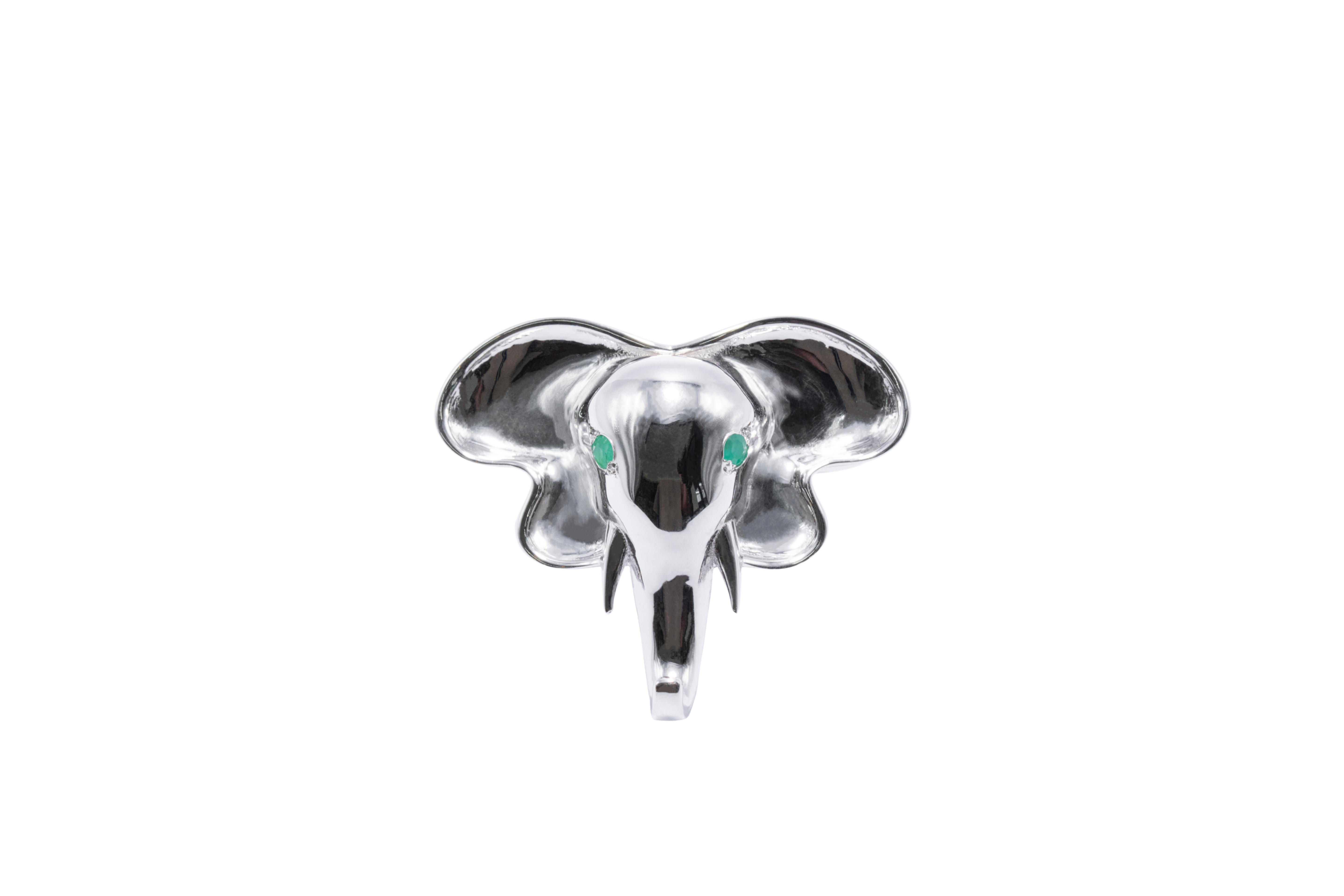 ANILLO ELEFANTE OJOS DE ESMERALDA