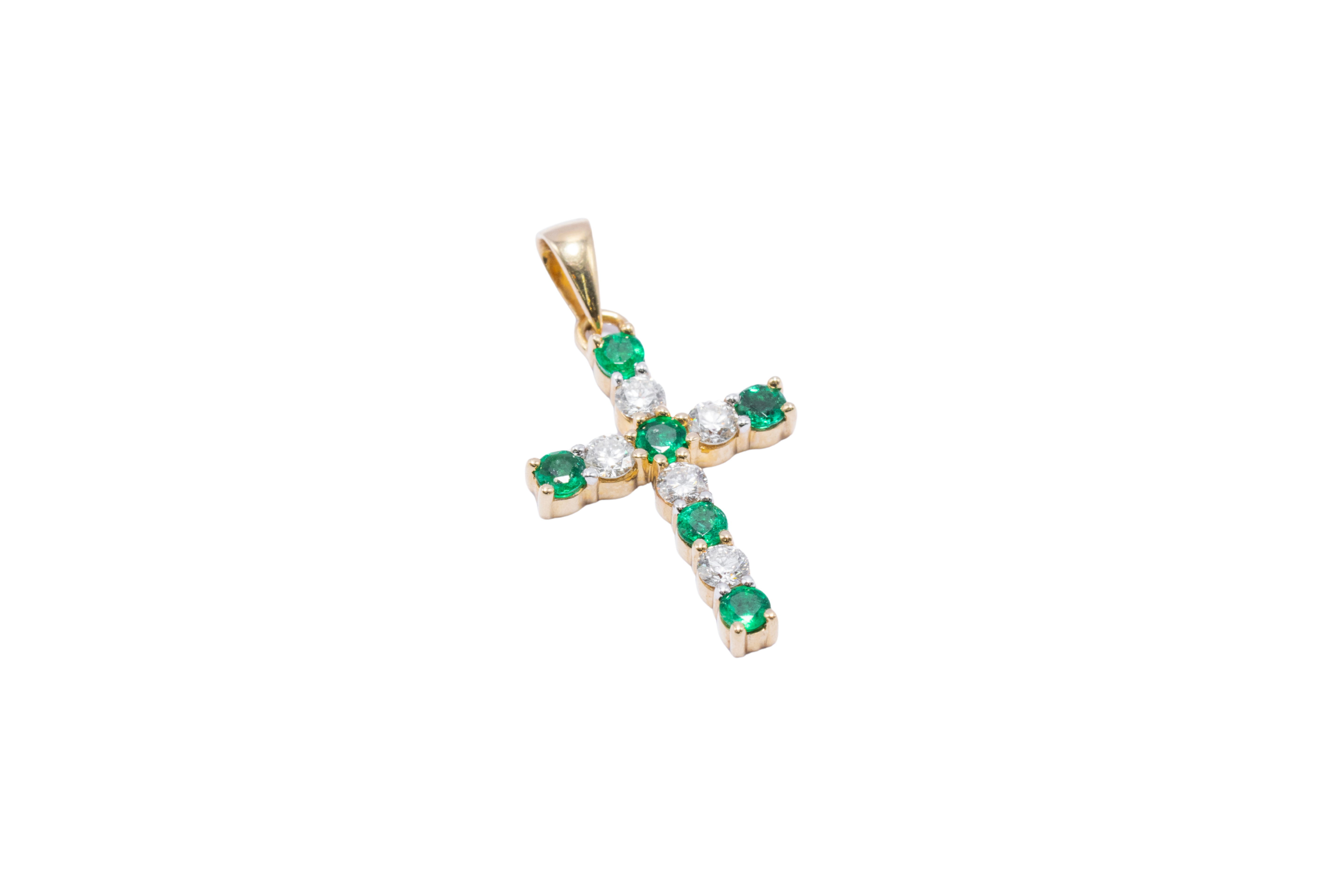 CRUZ ESMERALDA Y DIAMANTE