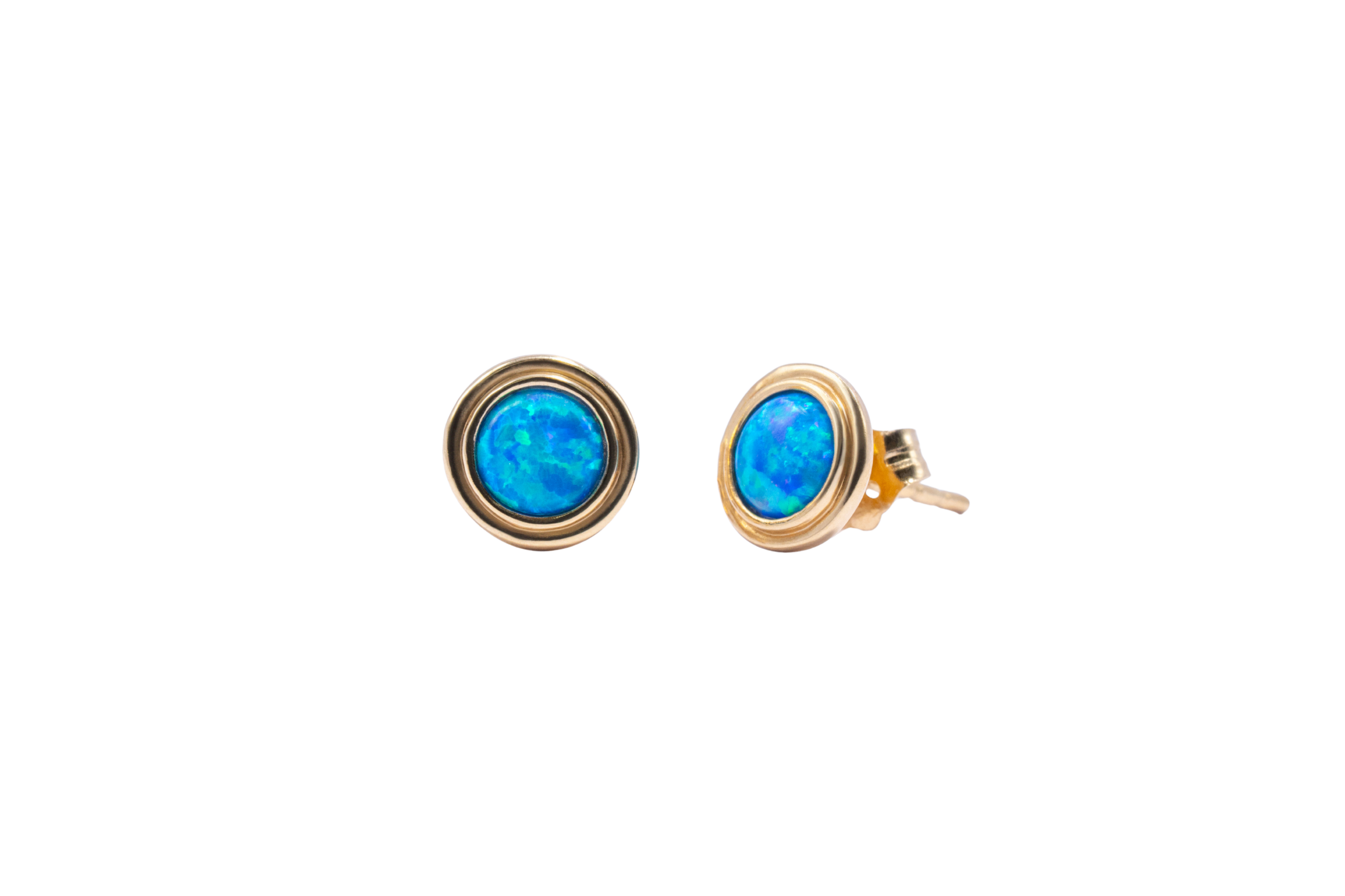 ARETES OPALO AZUL