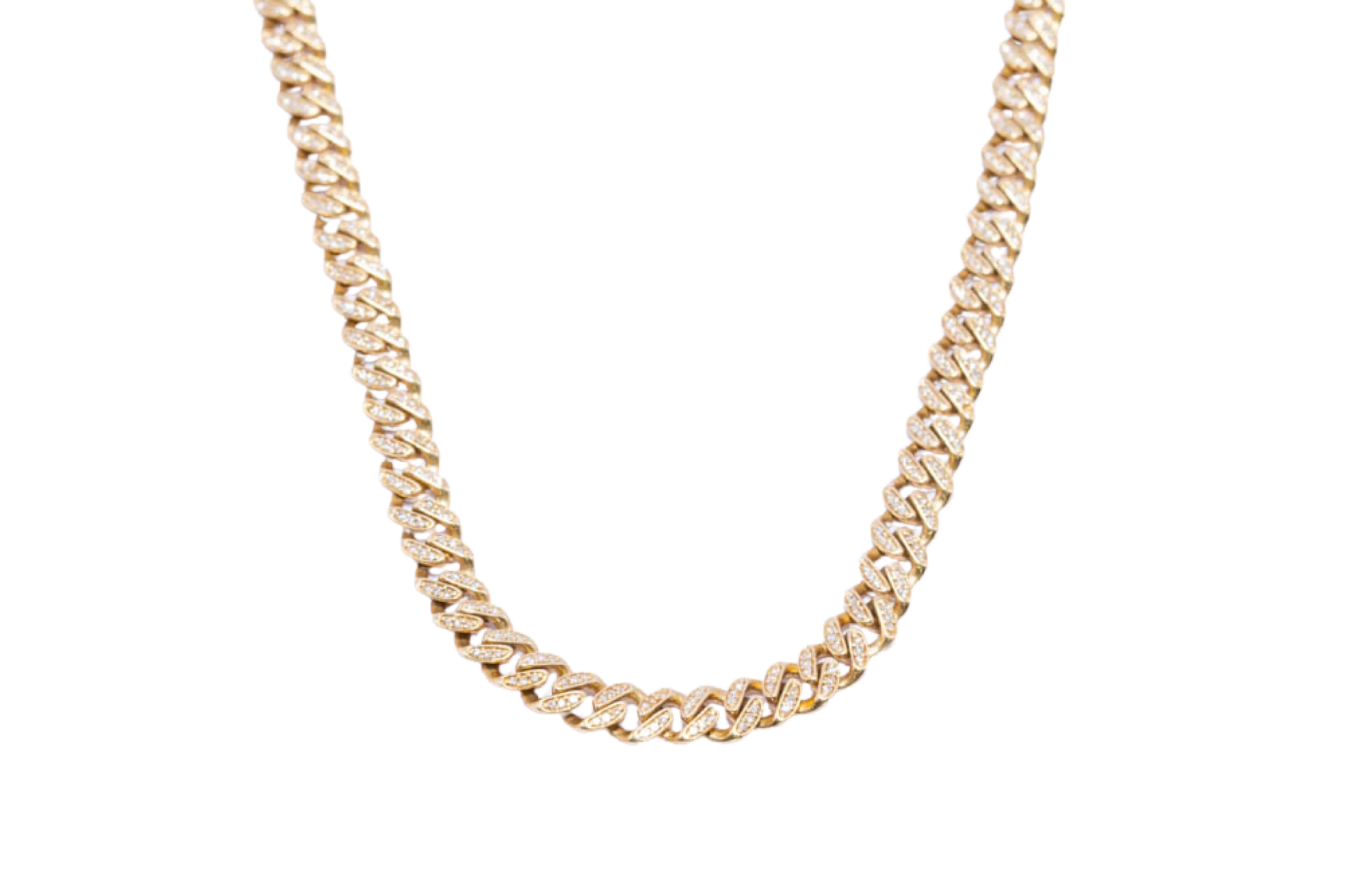 CADENA BARBADO CON DIAMANTES