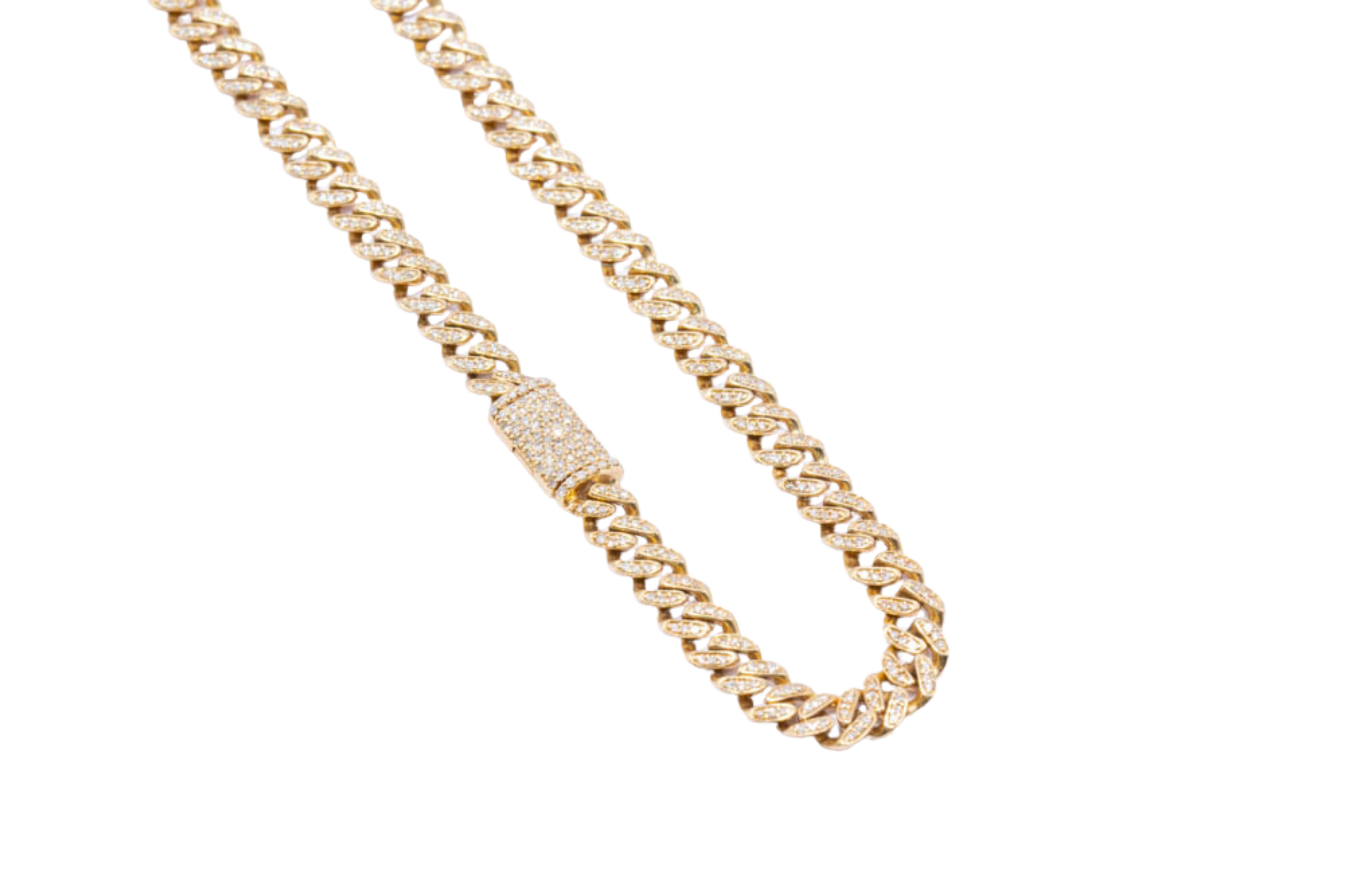 CADENA BARBADO CON DIAMANTES