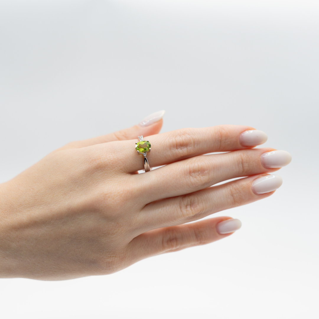ANILLO PERIDOT DIAMANTE